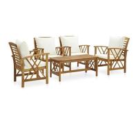 VIDAXL - Set Divani da Giardino 5 pz con Cuscini in Massello di Acacia