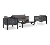 VIDAXL - Set Divani da Giardino 5 pz con Cuscini in Polyrattan Antracite