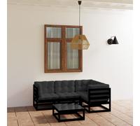 VidaXL Set Divani da Giardino 5 pz con Cuscini Legno Massello di Pino