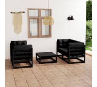 vidaXL Set Divani da Giardino 5 pz con Cuscini Legno Massello di Pino