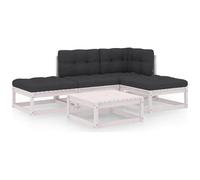 VIDAXL - Set Divani da Giardino 5 pz con Cuscini Legno Massello Pino