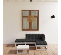 VIDAXL - Set Divani da Giardino 5 pz con Cuscini Legno Massello Pino