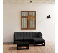 VidaXL Set Divani da Giardino 5 pz con Cuscini Legno Massello Pino