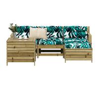 Set Divani da Giardino 5 pz in Legno Impregnato di Pino