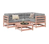 Set Divani da Giardino 5 pz in Legno Massello Abete Douglas