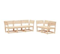 vidaXL Set Divani da Giardino 5 pz in Legno Massello di Pino