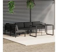 vidaXL Set Divani da Giardino 6 pz con Cuscini in Alluminio Antracite