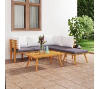 vidaXL Set Divani da Giardino 6 pz con Cuscini in Massello di Acacia