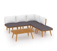 vidaXL Set Divani da Giardino 6 pz con Cuscini in Massello di Acacia
