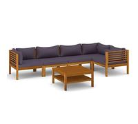 vidaXL Set Divani da Giardino 6 pz con Cuscini in Massello di Acacia