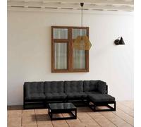 VidaXL Set Divani da Giardino 6 pz con Cuscini Legno Massello di Pino