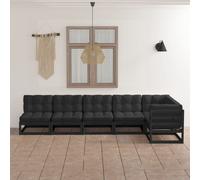 vidaXL Set Divani da Giardino 6 pz con Cuscini Legno Massello di Pino