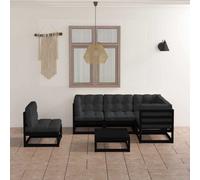 VidaXL Set Divani da Giardino 6 pz con Cuscini Legno Massello di Pino