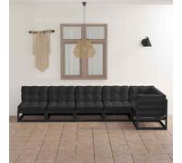 VidaXL Set Divani da Giardino 6 pz con Cuscini Legno Massello di Pino
