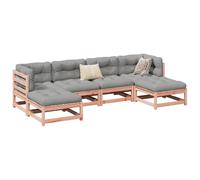 vidaXL Set Divani da Giardino 6 pz in Legno Massello Abete Douglas
