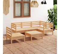 vidaXL Set Divani da Giardino 6 pz in Legno Massello di Pino