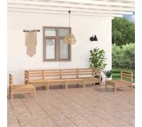 VidaXL Set Divani da Giardino 6 pz in Legno Massello di Pino