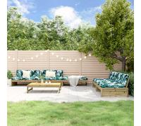 vidaXL Set Divani da Giardino 6pz con Cuscini Legno Impregnato di Pino