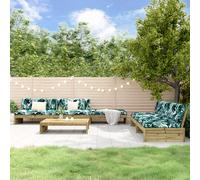 vidaXL Set Divani da Giardino 6pz con Cuscini Legno Impregnato di Pino
