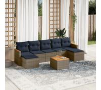 vidaXL Set Divani da Giardino 8 pz con Cuscini Grigio in Polyrattan