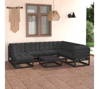 vidaXL Set Salotto Giardino 8 pz Cuscini Antracite Legno Massello Pino