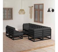 VidaXL Set Divani da Giardino 8 pz con Cuscini Legno Massello di Pino