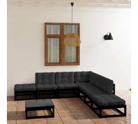 vidaXL Set Divani da Giardino 8 pz con Cuscini Legno Massello di Pino