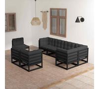 VidaXL Set Divani da Giardino 8 pz con Cuscini Legno Massello di Pino