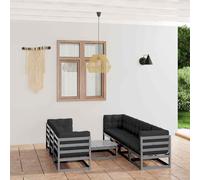 VidaXL Set Divani da Giardino 8 pz con Cuscini Legno Massello Pino