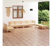 VidaXL Set Divani da Giardino 8 pz in Legno Massello di Pino