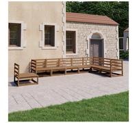 VIDAXL - Set Divani Da Giardino 8 Pz Marrone Miele In Massello Di Pino