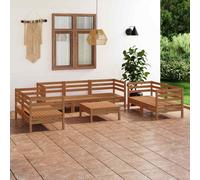 VidaXL Set Divani da Giardino 8 pz Miele in Legno Massello di Pino