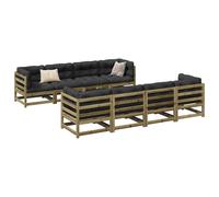 vidaXL Set Divani da Giardino 9 pz in Legno Impregnato di Pino