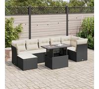 DIVANI DA GIARDINO VIDAXL con Cuscini 8 pz Nero in Polyrattan - 3326197