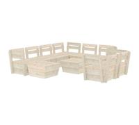 AX Salotto Pallet 8 Divani Tavolo Giardino Soggiorno Legno Sala Garden + 3063732