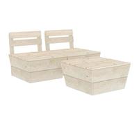 VIDAXL - Set Divani da Giardino su Pallet 3 pz in Legno Abete Impregnato