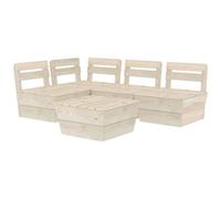 Set divani da giardino su pallet 5 pz in legno abete impregnato