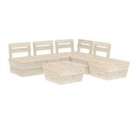 VIDAXL - Set Divani da Giardino su Pallet 6 pz in Legno Abete Impregnato