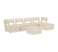 vidaXL Set Divani da Giardino su Pallet 6 pz in Legno Abete Impregnato