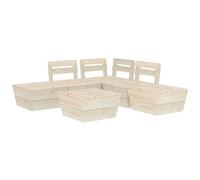 Set divani da giardino su pallet 6 pz in legno abete impregnato