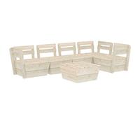 vidaXL Set Divani da Giardino su Pallet 6 pz in Legno Abete Impregnato