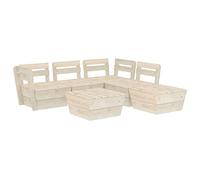 vidaXL Set Divani da Giardino su Pallet 6 pz in Legno Abete Impregnato
