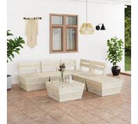 VIDAXL - Set Divani da Giardino su Pallet 6 pz in Legno Abete Impregnato
