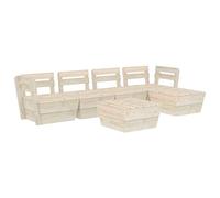 vidaXL Set Divani da Giardino su Pallet 6 pz in Legno Abete Impregnato