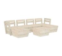 vidaXL Set Divani da Giardino su Pallet 7 pz in Legno Abete Impregnato