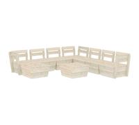 VIDAXL - Set Divani Da Giardino Su Pallet 9 Pz In Legno Abete Impregnato