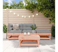 vidaXL Set Divani Giardino 4 pz con Cuscini Legno Massello di Douglas