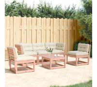 vidaXL Set Divani Giardino 5 pz con Cuscini Legno Massello di Douglas