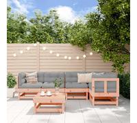 vidaXL Set Divani Giardino 6 pz con Cuscini Legno Massello di Douglas