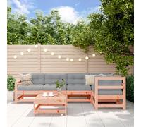 vidaXL Set Divani Giardino 6 pz con Cuscini Legno Massello di Douglas